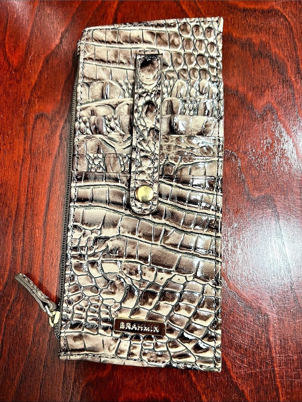 Brahmin Wallet Embossed Brown